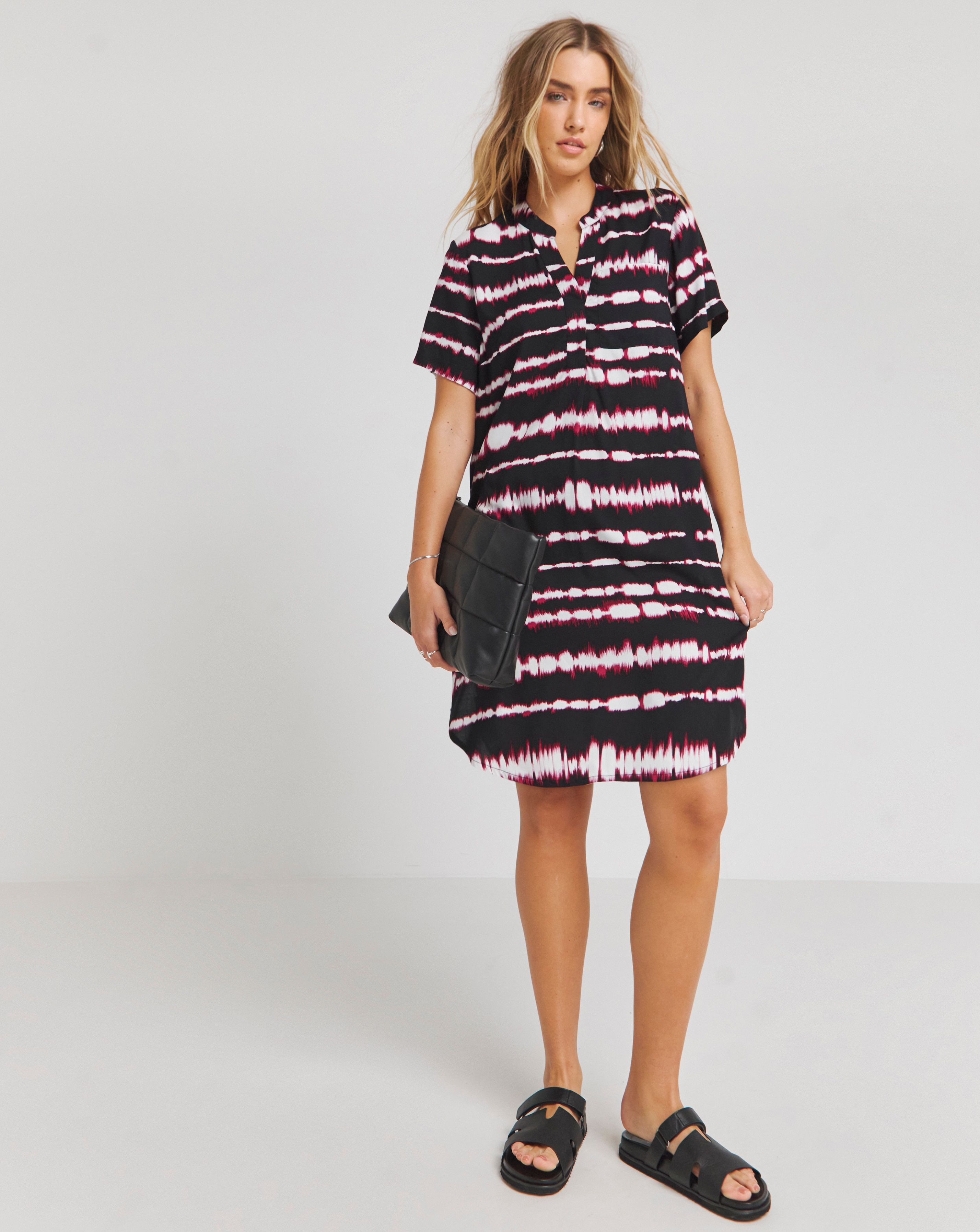 Boxy Shirt Dress with Pockets