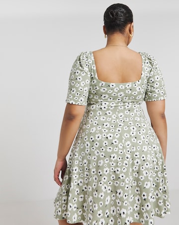 Simply Be Supersoft Jersey Knot Front Skater Dress