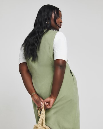 Simply Be Sage Button Up Dress