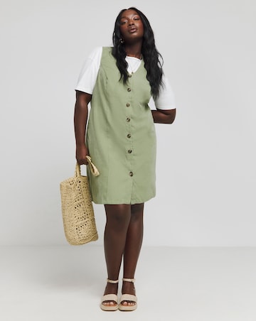 Simply Be Sage Button Up Dress