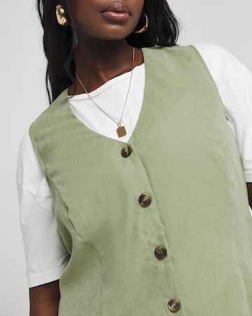 Simply Be Sage Button Up Dress