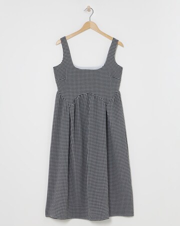 Simply Be Black and White Gingham Textured Sundress
