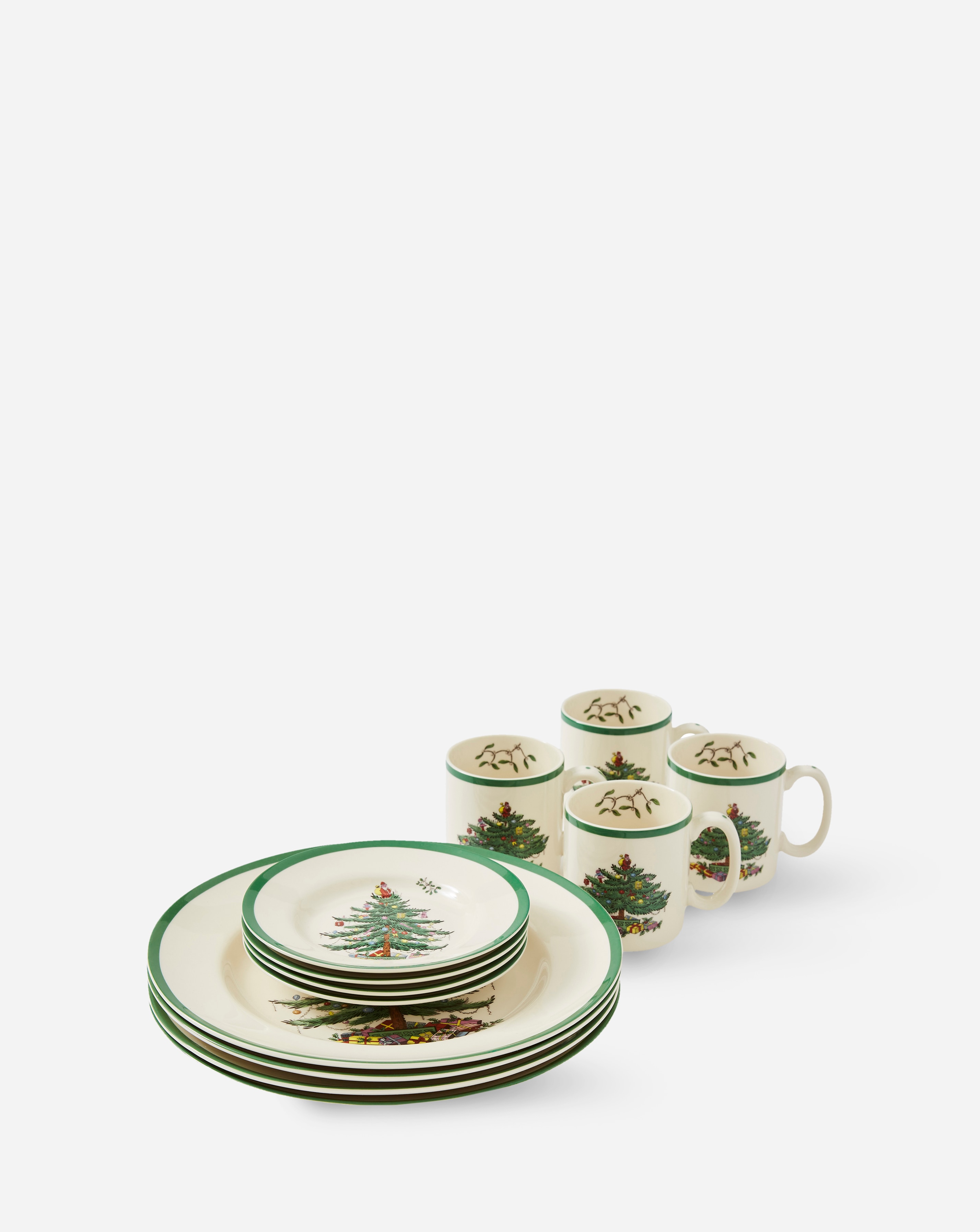 Spode Christmas Tree 12 Piece Dinner Set