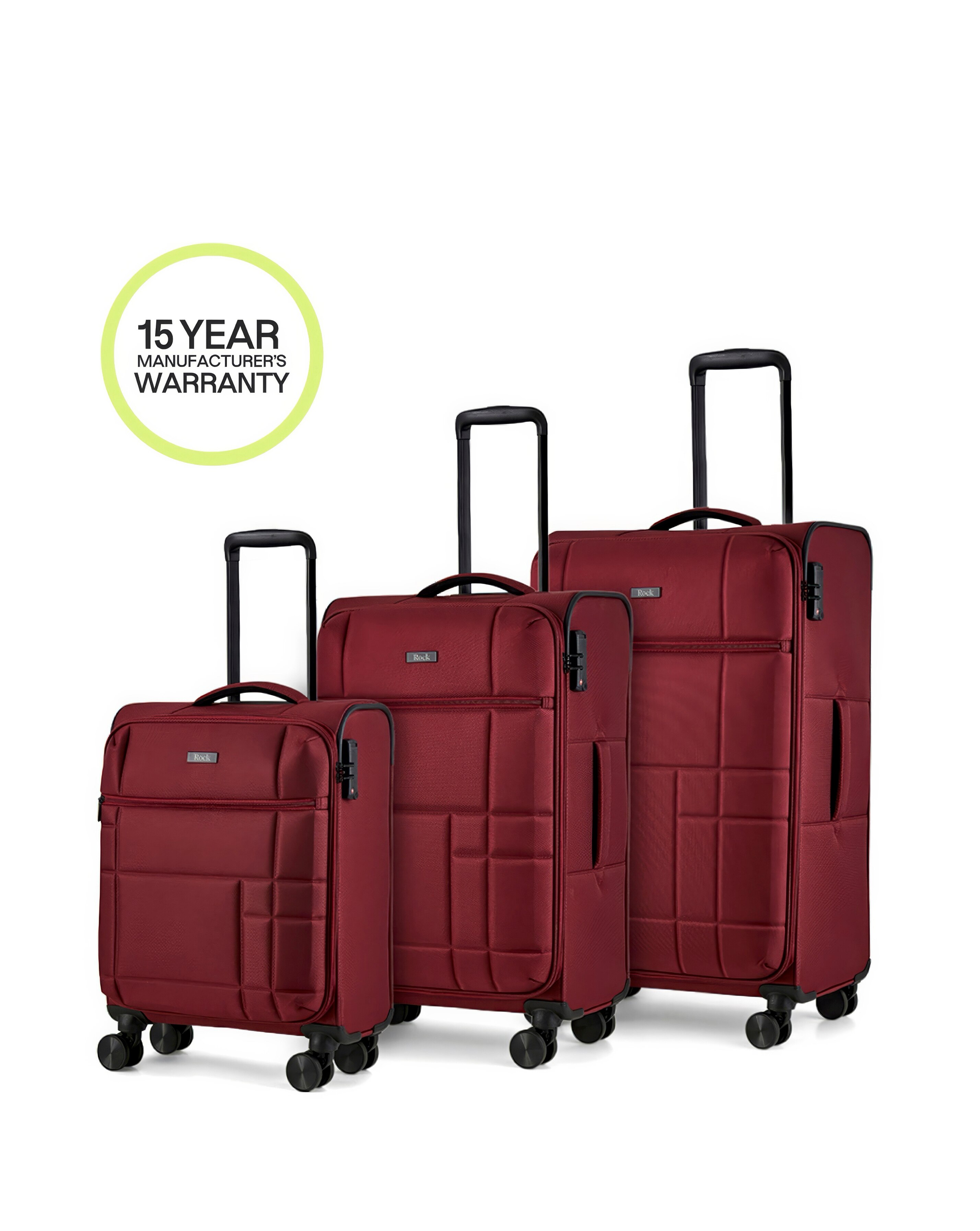 Rock Tokyo 3pc Suitcase Set
