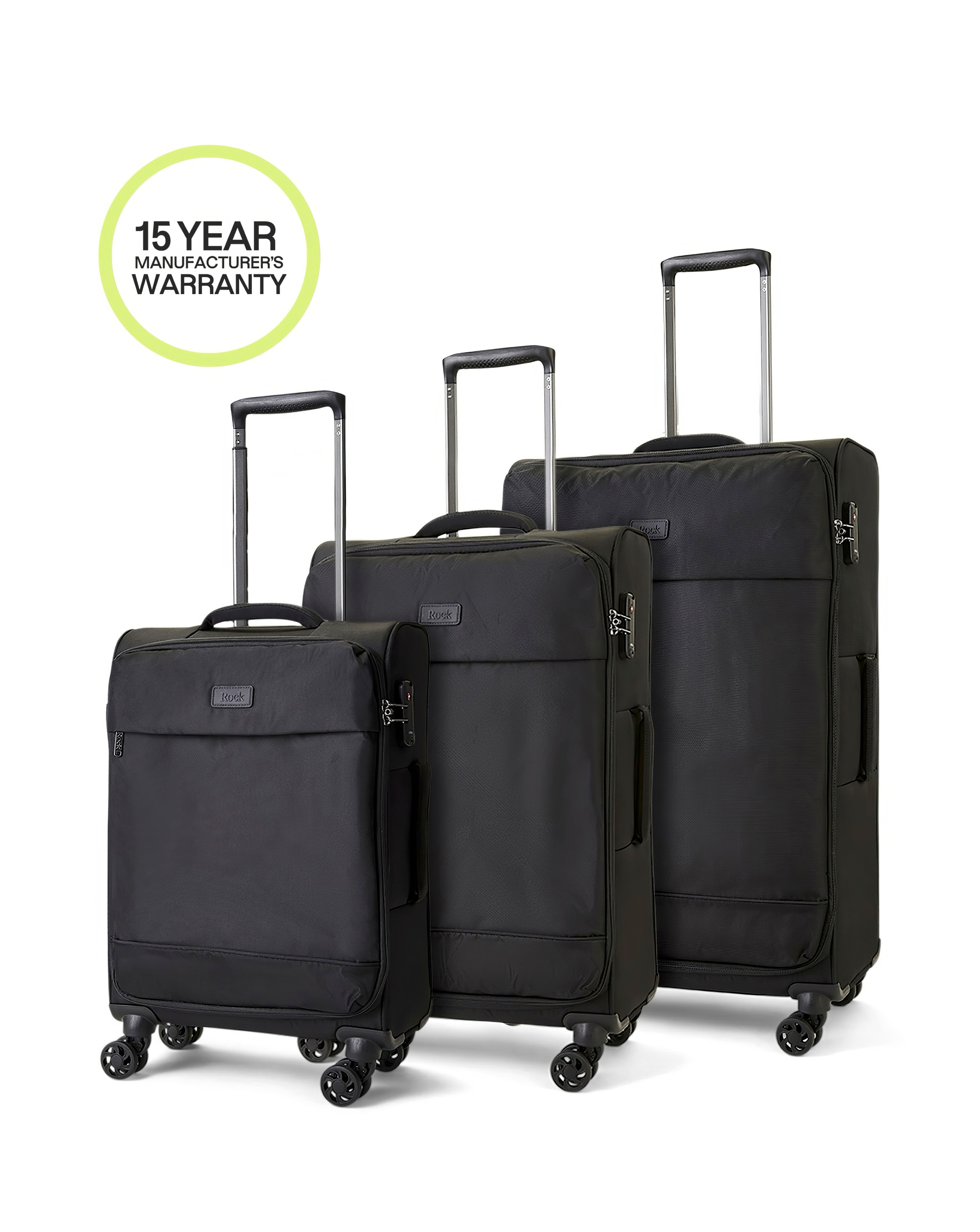 Rock Paris 3pc Suitcase Set