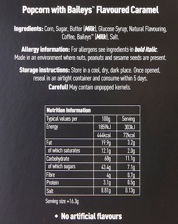 Joe & Seph's Baileys Popcorn Gift Box Duo Pack