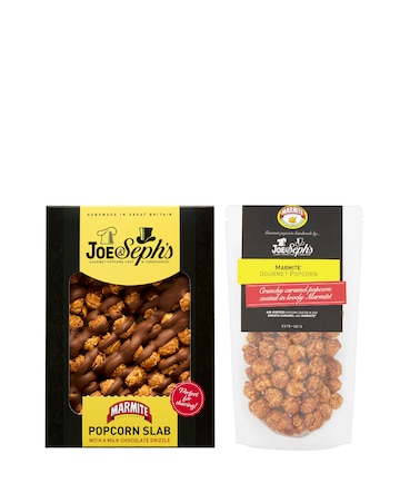 Joe & Seph's Marmite Slab and Popcorn Bag bundle