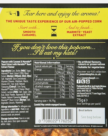 Joe & Seph's Marmite Slab and Popcorn Bag bundle