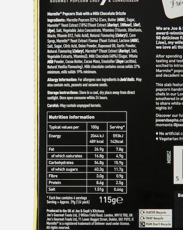 Joe & Seph's Marmite Slab and Popcorn Bag bundle