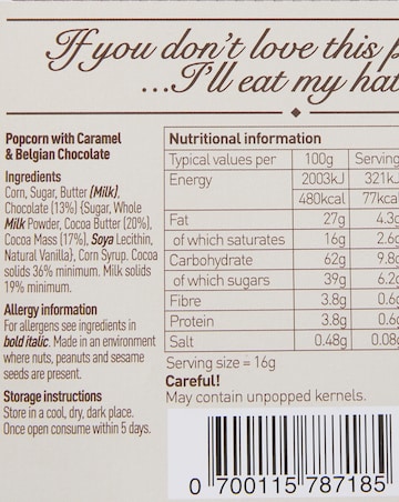 Joe & Seph's Movie Night In Popcorn Gift Box