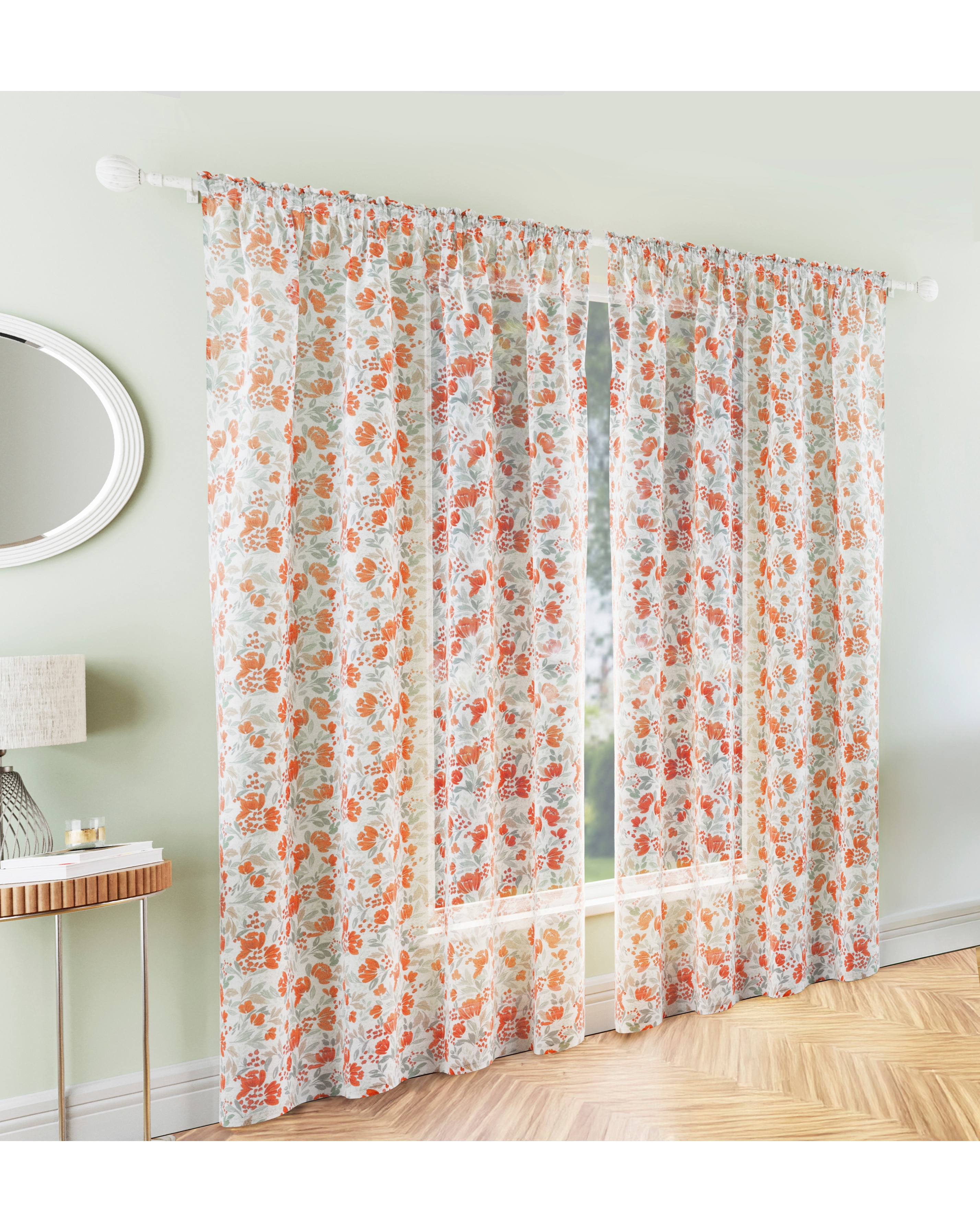 Mia Floral Printed Voile Panel