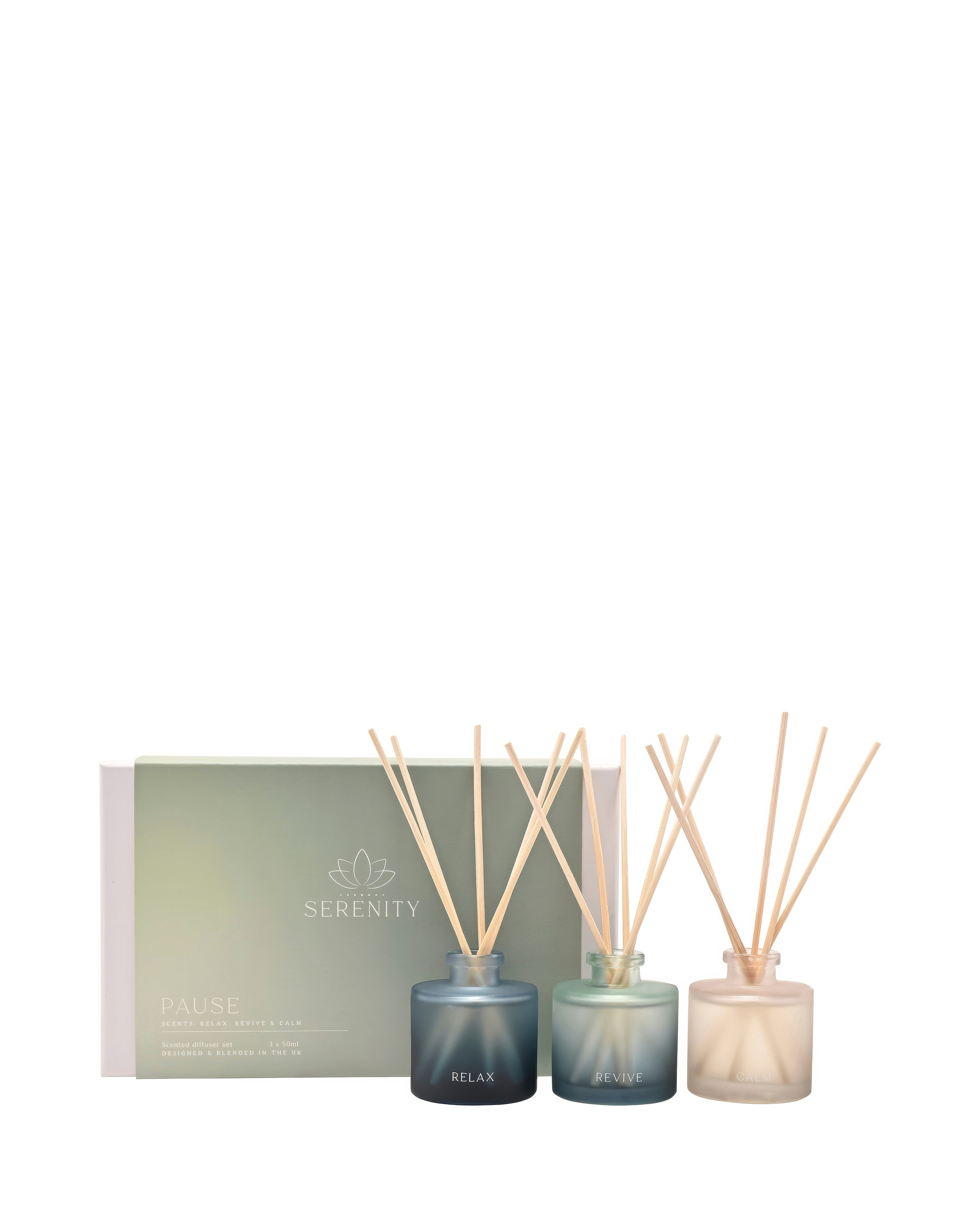 Serenity 'Pause' 50ml Diffusers Set of 3