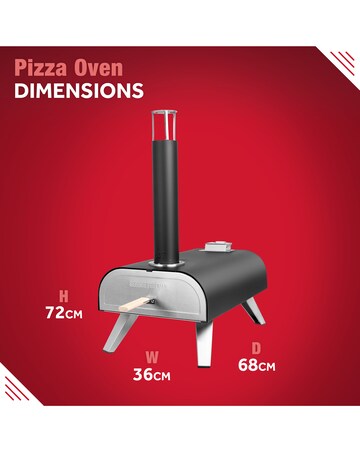 George Foreman Dual Fuel Powered Pizza Oven with Paddle & Carry Bag