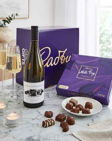Cadbury Milk Tray & White Wine Hamper