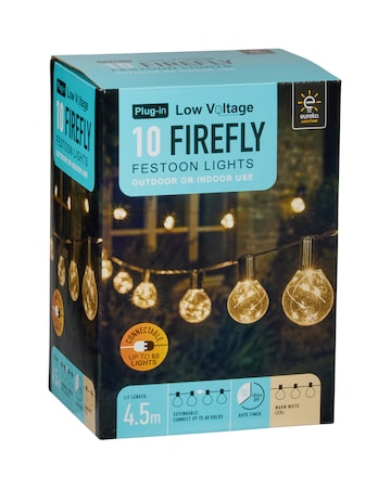 Firefly Festoon String Lights - Warm White - Set of 10