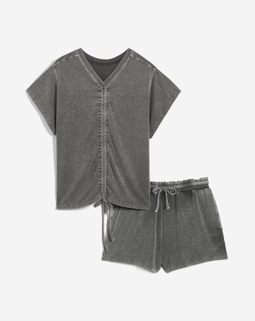 Ruched Back Lounge Short Set