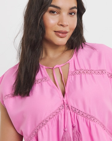 Shortie Pyjama Set With Crochet Trim