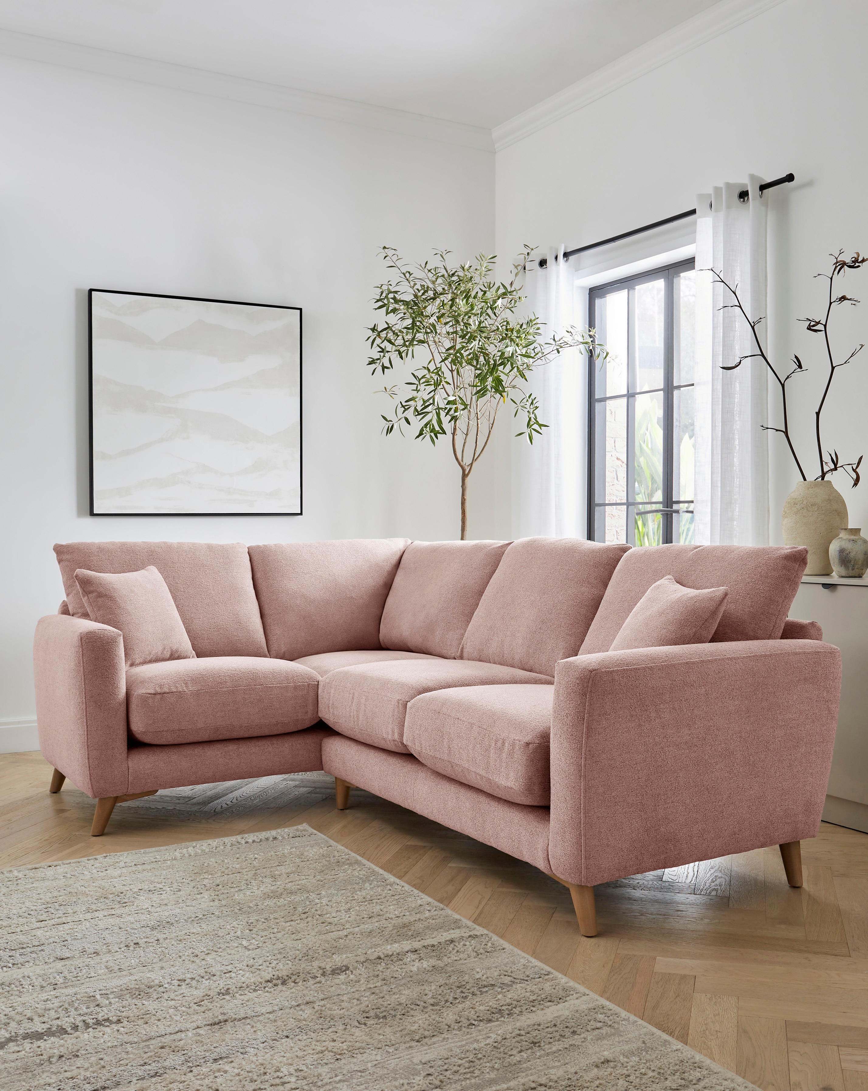Beckett Chenille Left Hand Corner Sofa