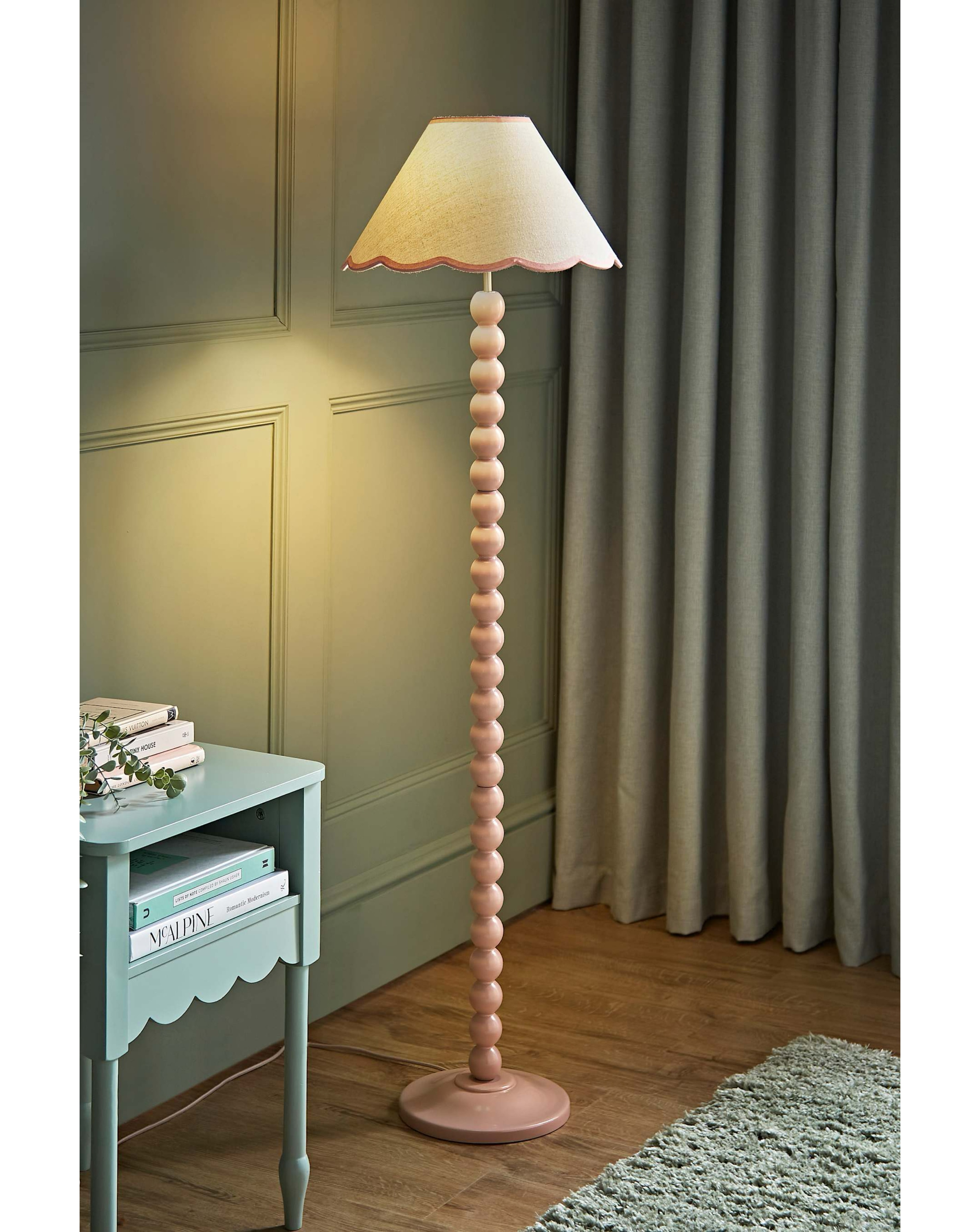 New In - Bobbles Floor Lamp Scallop Shade