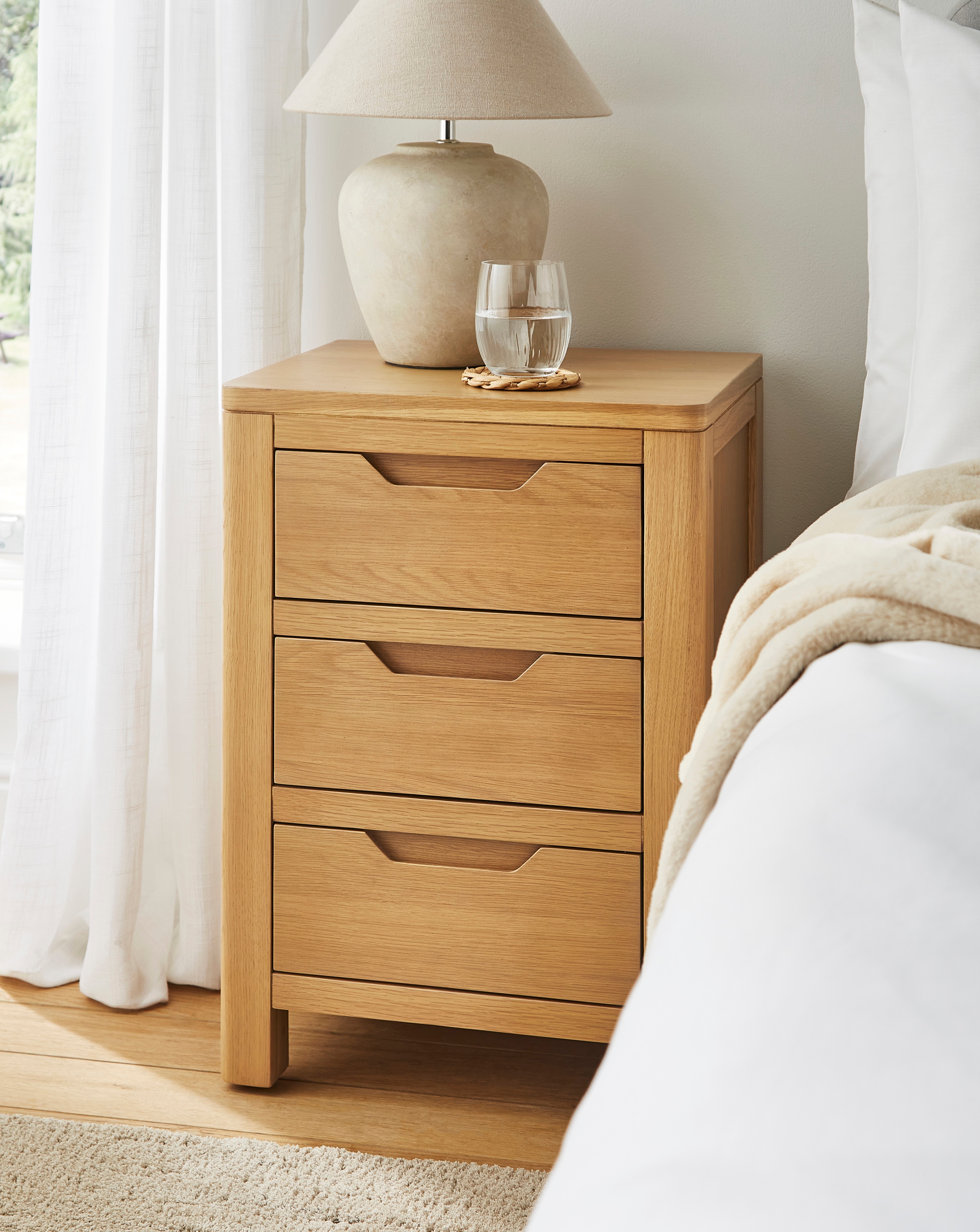 New In - Lorcan 3 Drawer Bedside