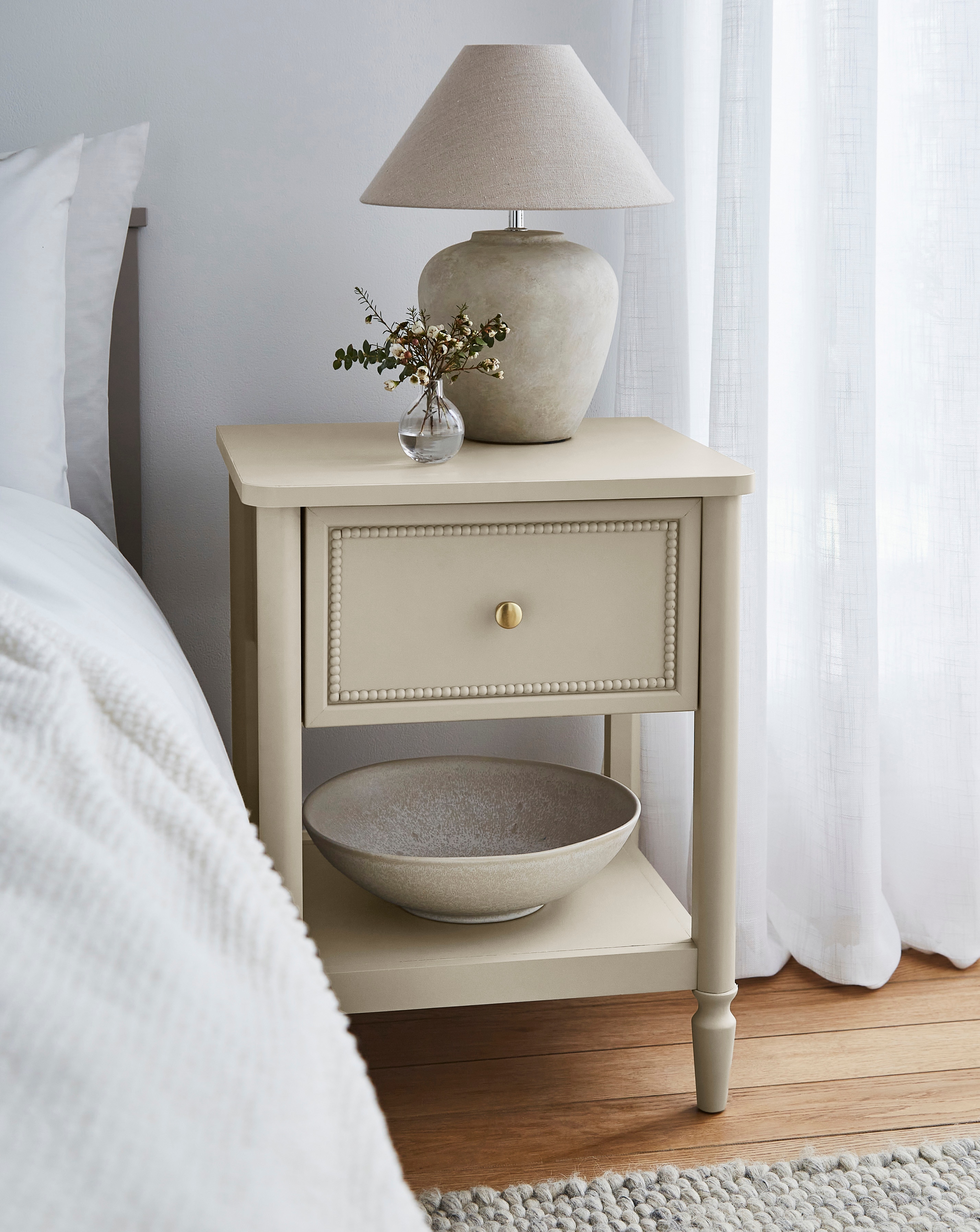 New In - Darcy Bobbin Trim Side Table