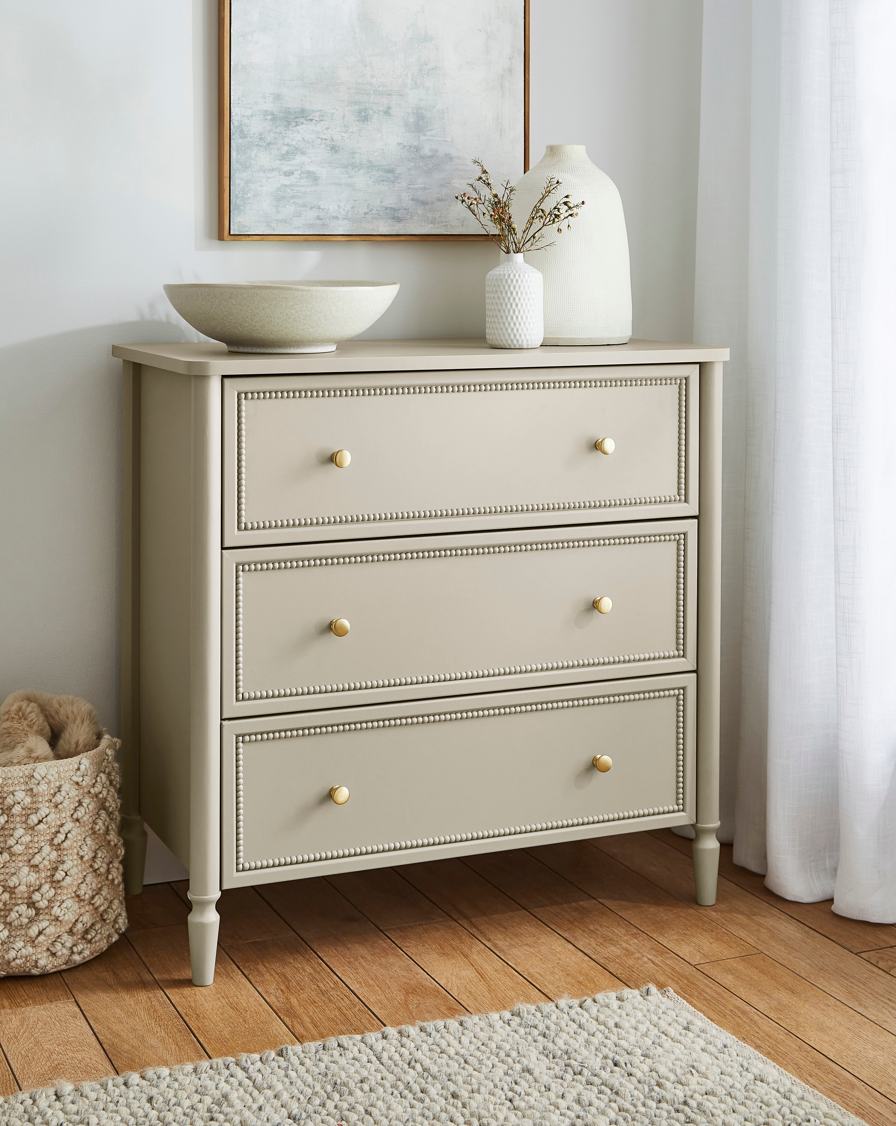 New In - Darcy Bobbin Trim Small Chest of Drawers