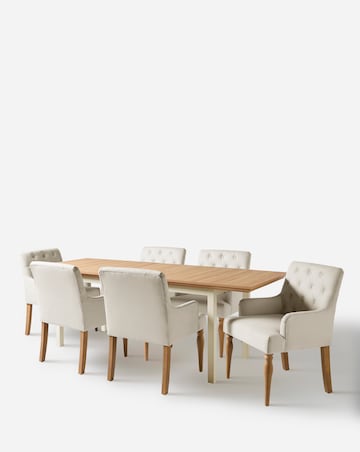 Ashford Extendable Dining Table with 6 Mae Chairs