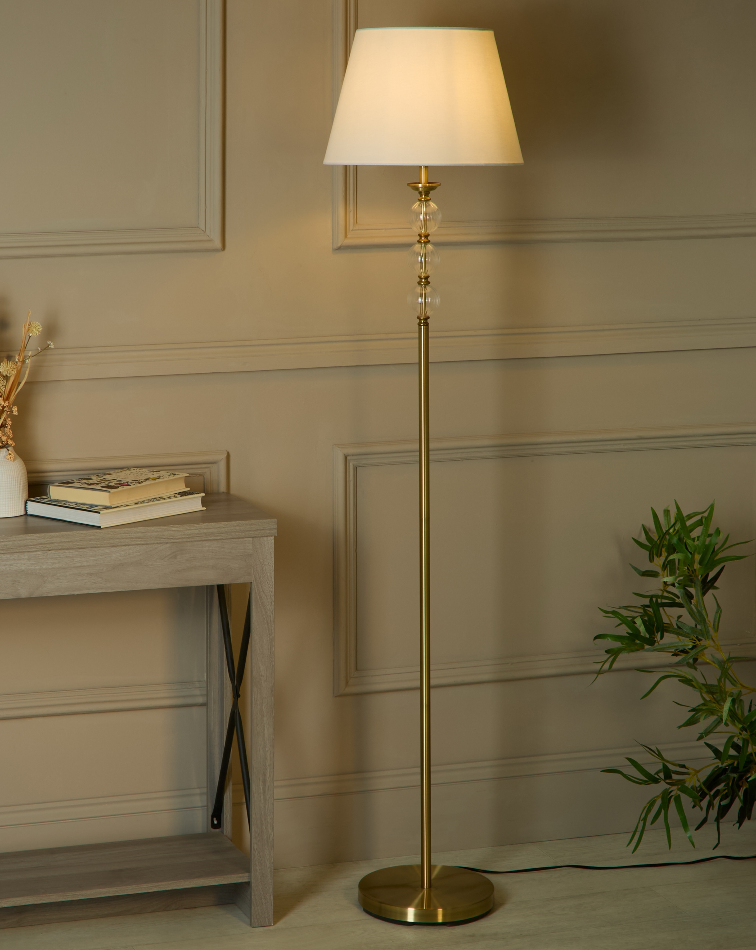 New In - Glass Ball Floor Lamp