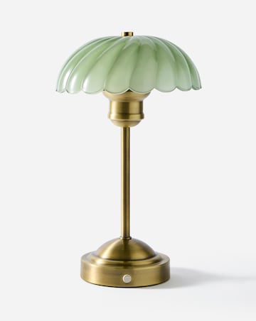 Dalia Scallop Glass Rechargeable Table Lamp