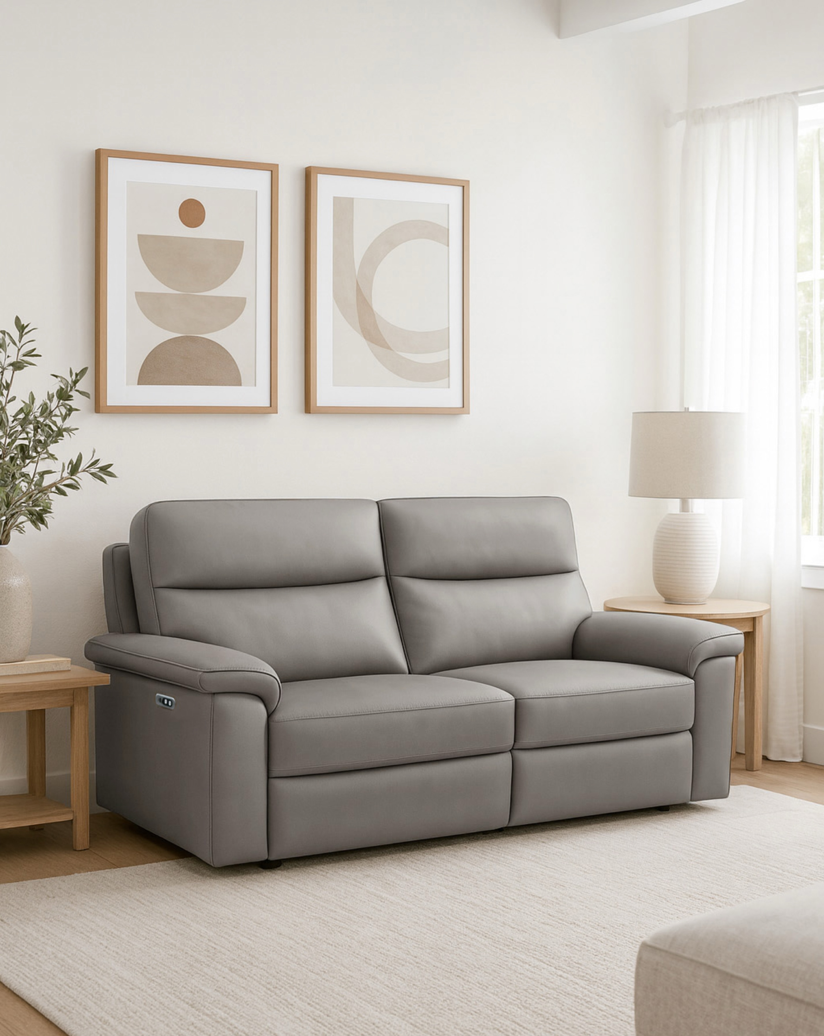 New In - Aspire Corvan Leather Recliner 2 Seater