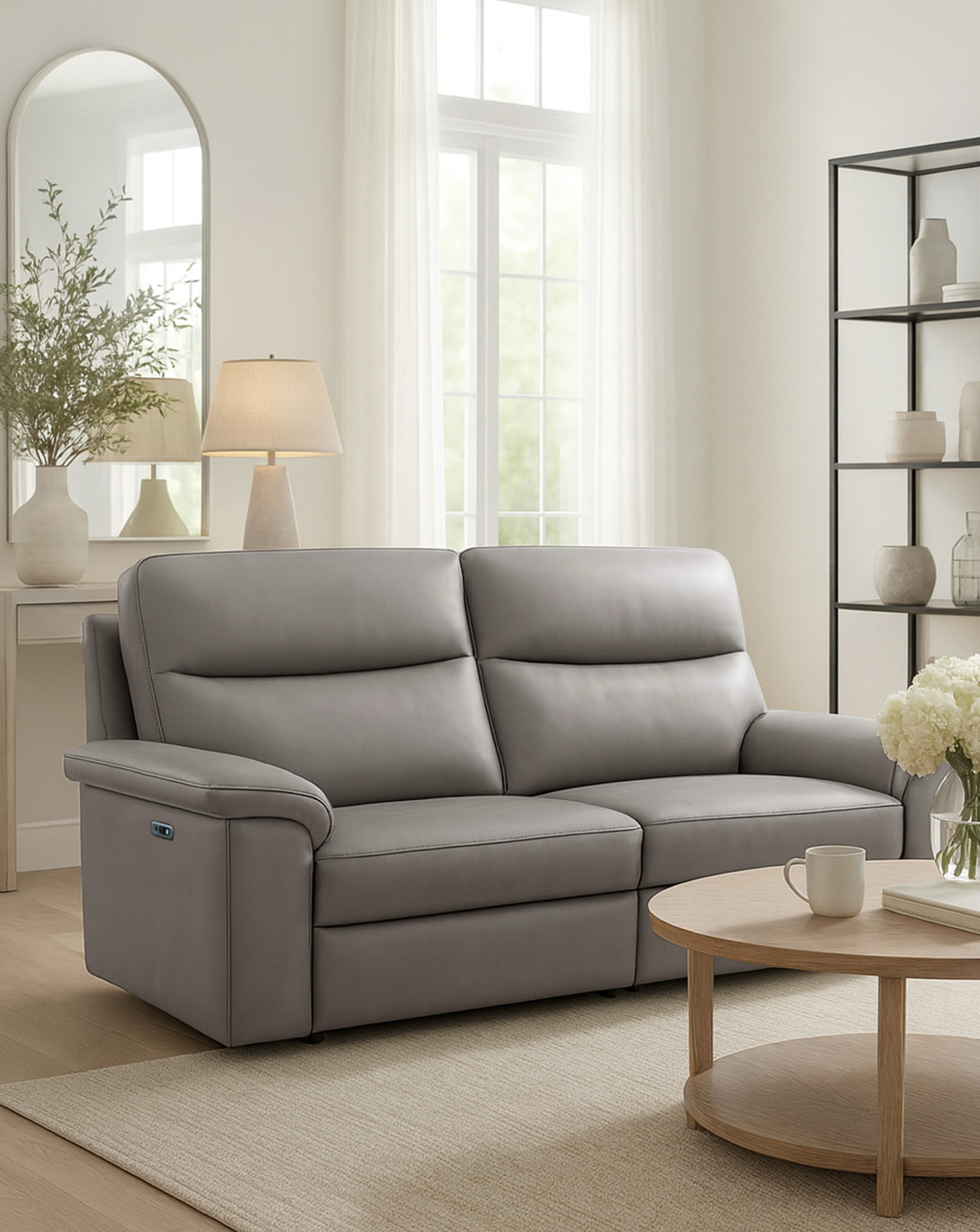 New In - Aspire Corvan Leather Recliner 3 Seater