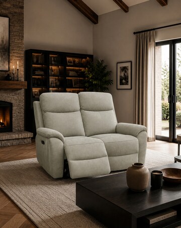Aspire Kingsmere Fabric Power Recliner 2 seater sofa