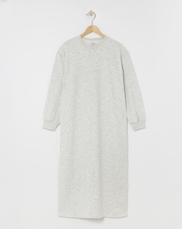 Grey Diamante Sweat Dress