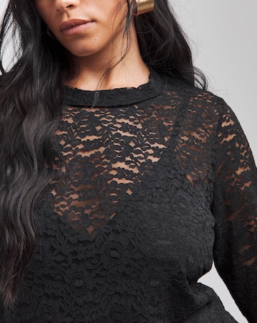 Black Lace Maxi Dress