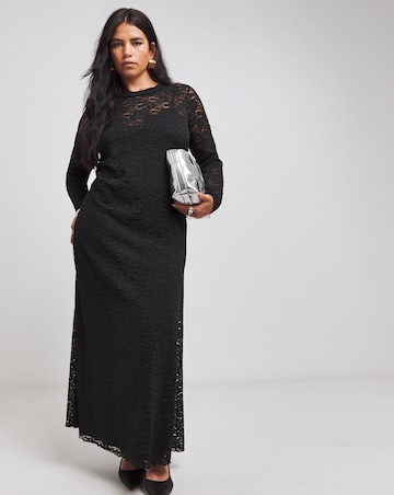 Black Lace Maxi Dress