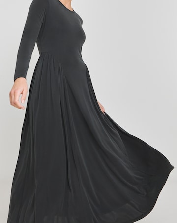 Charcoal Luxe Soft Jersey Ballet Midaxi Dress