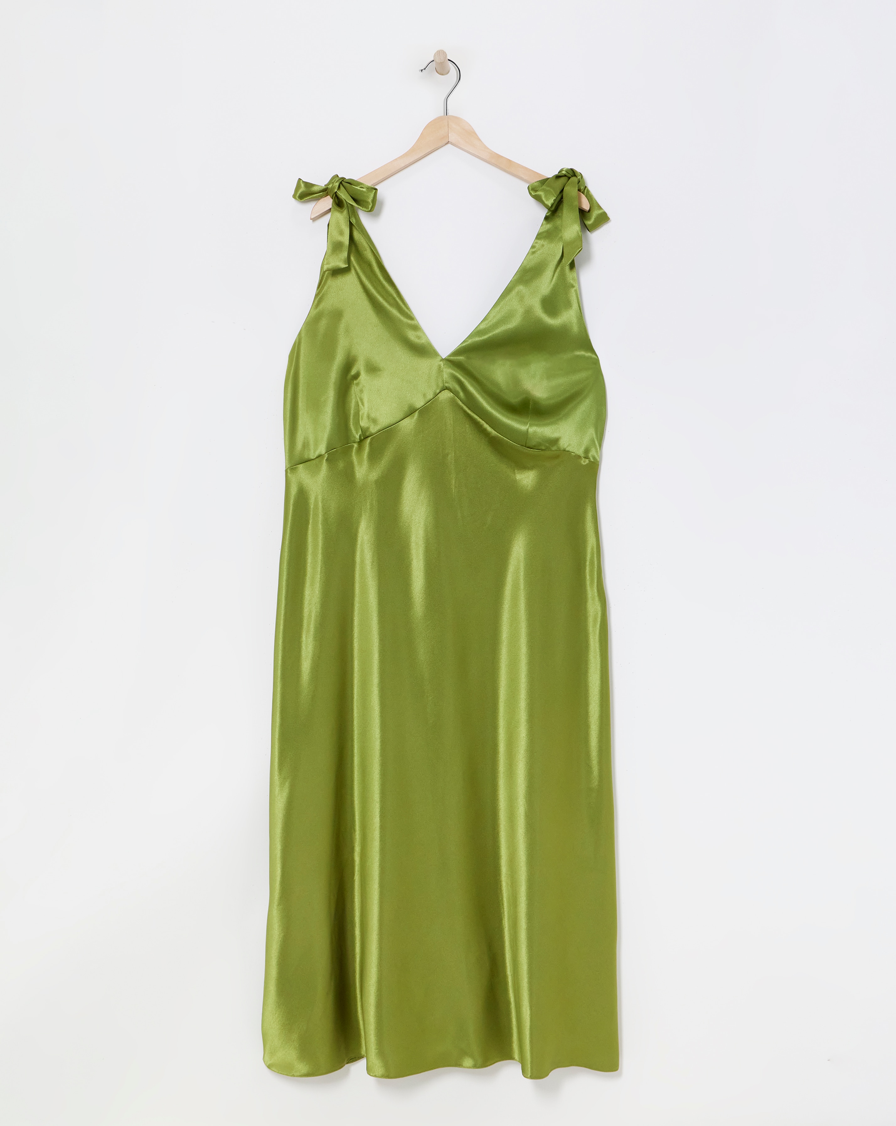 Tie Strap Satin Slip Dress