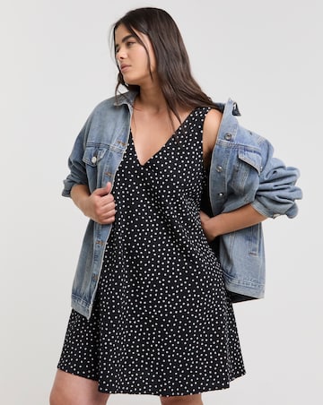 Mono Spot Textured Jersey Smock Dress