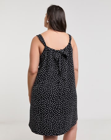 Mono Spot Textured Jersey Smock Dress