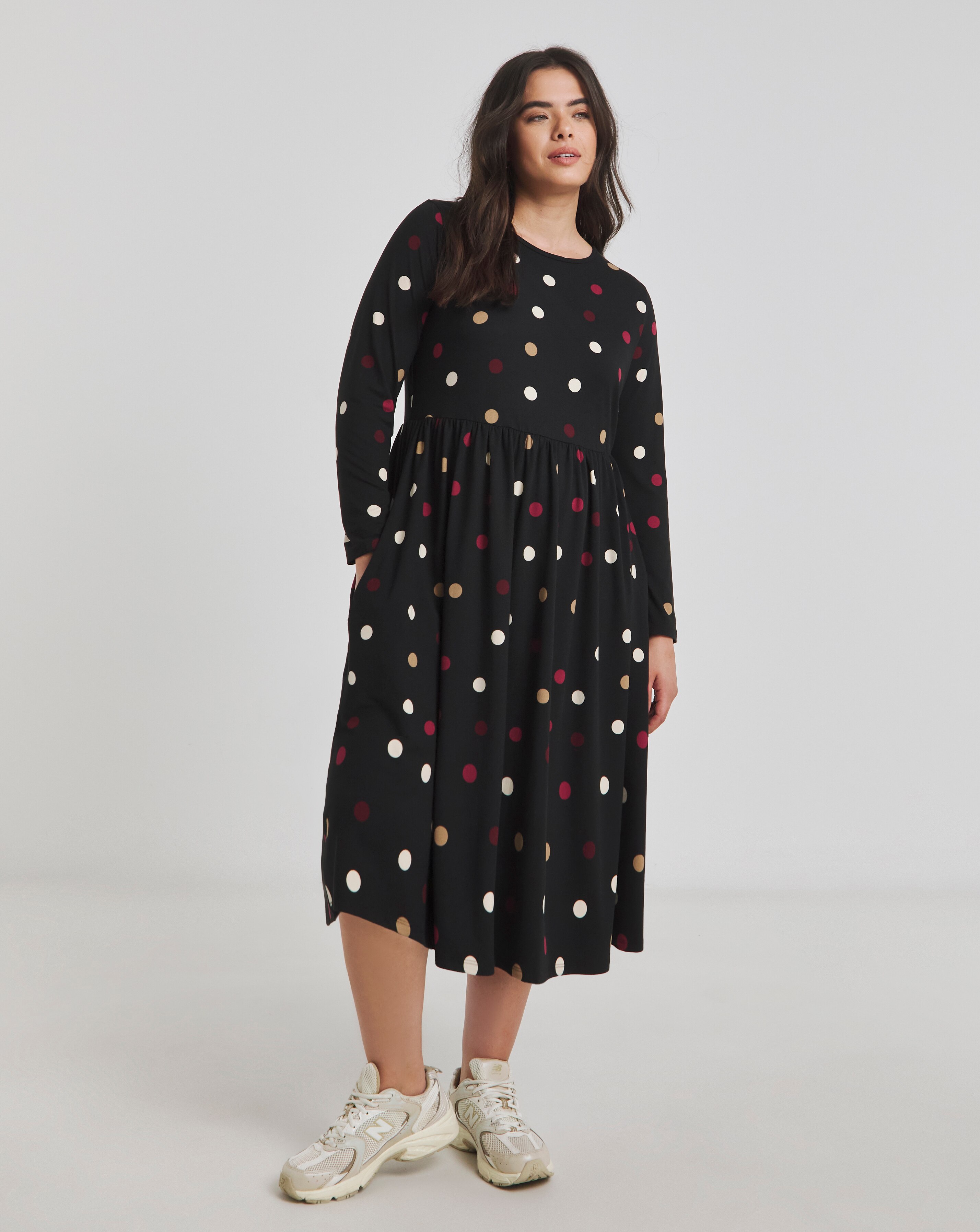 Spot Print Supersoft Midi Dress