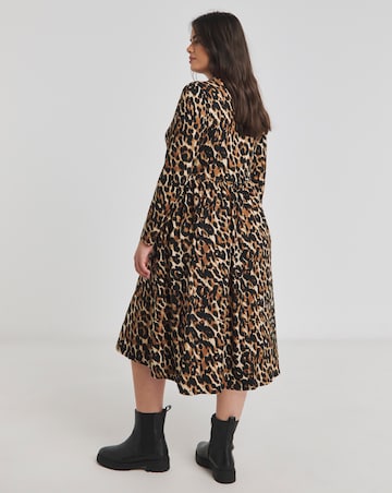 Leopard Supersoft Pocket Midi Dress