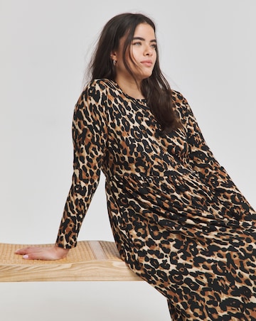 Leopard Supersoft Pocket Midi Dress