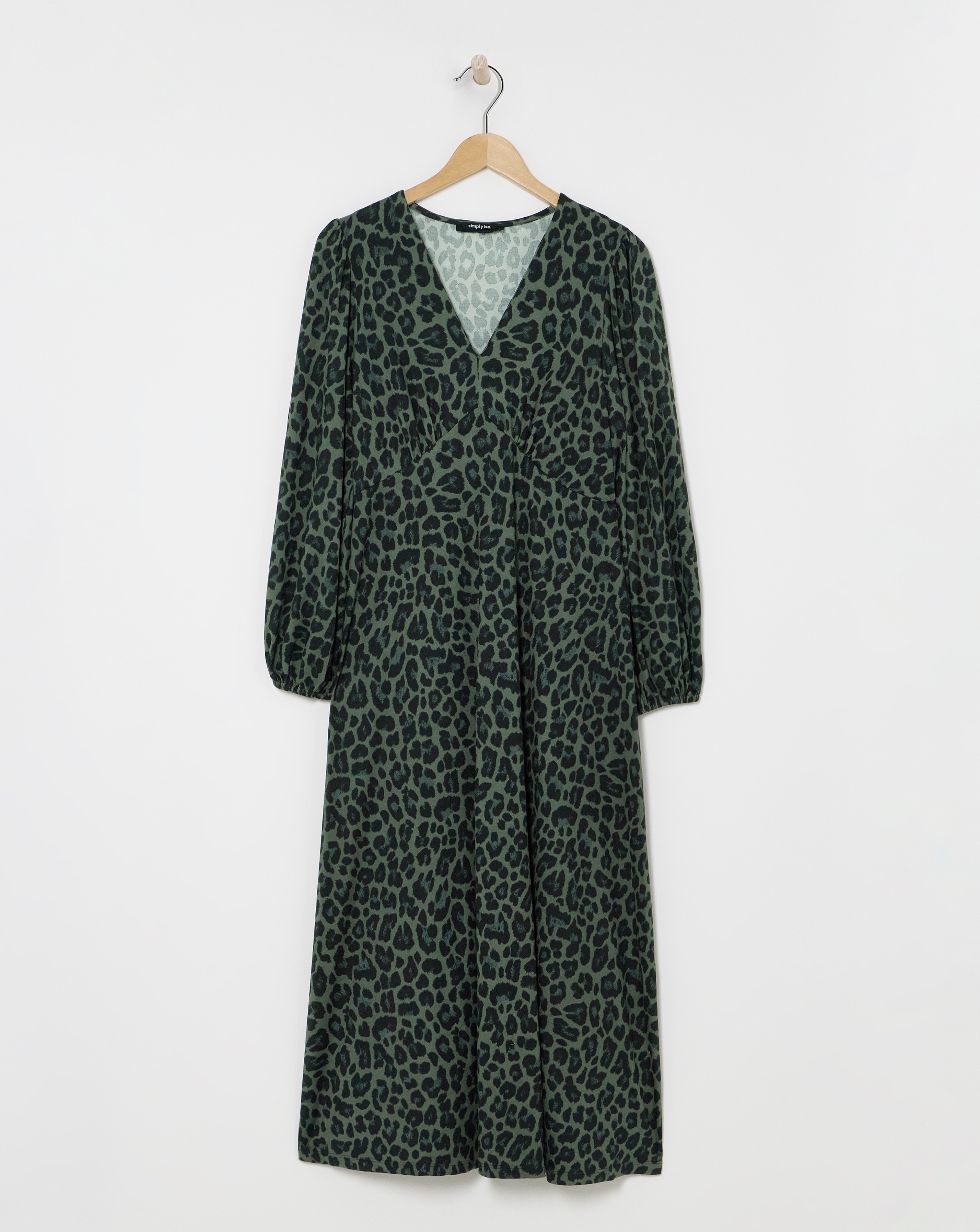 Green Animal Supersoft Midi Dress