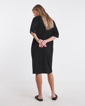 Simply Be Black Midi T-Shirt Dress