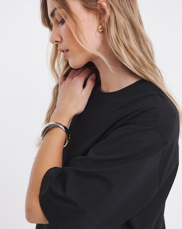 Simply Be Black Midi T-Shirt Dress