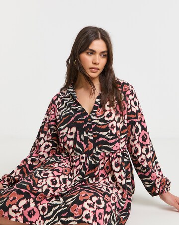 Animal Print Smock Dress