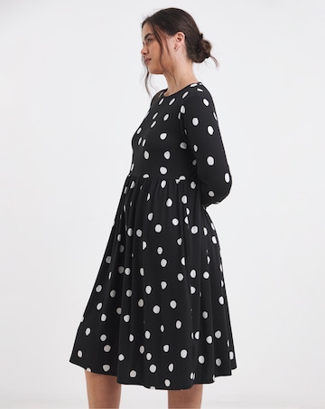 Simply Be Spot Print Supersoft Pocket Midi Dress