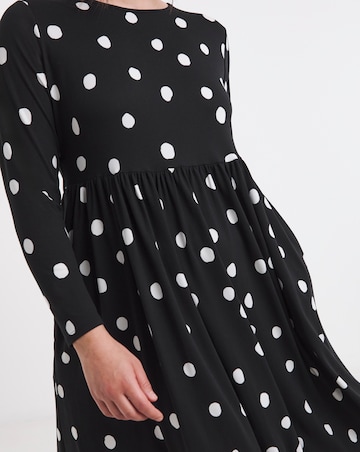 Simply Be Spot Print Supersoft Pocket Midi Dress