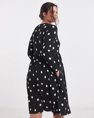Simply Be Spot Print Supersoft Pocket Midi Dress