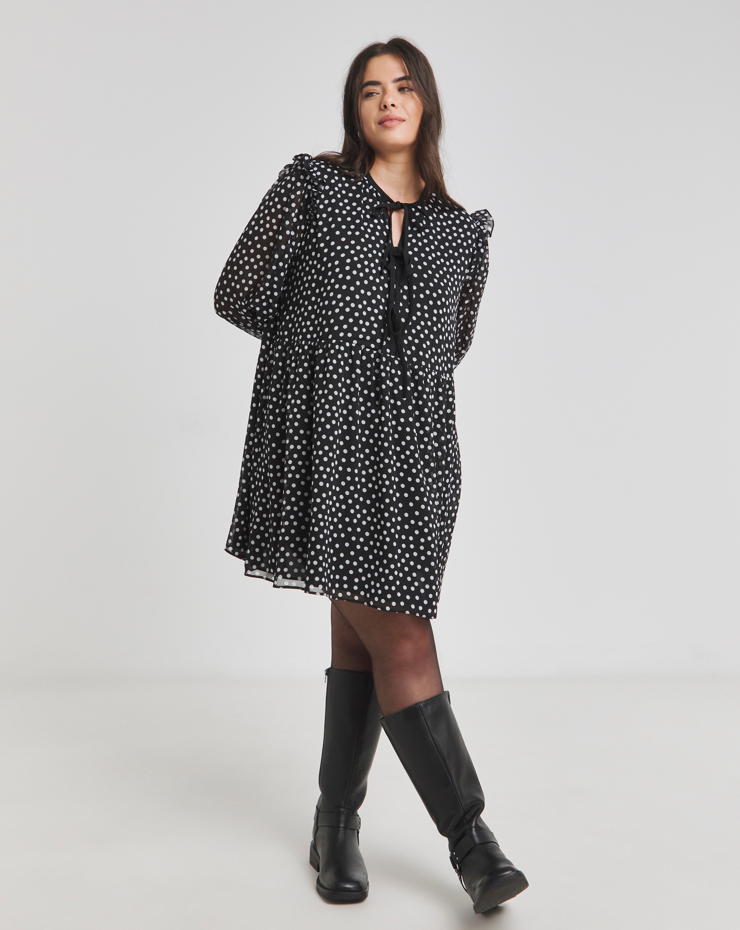 Bow Front Georgette Skater